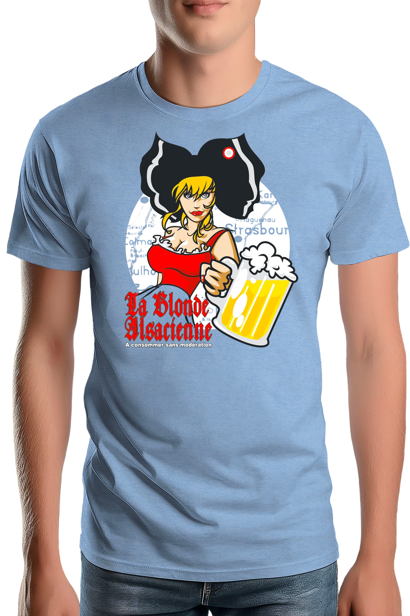 T-Shirt Homme La blonde alsacienne