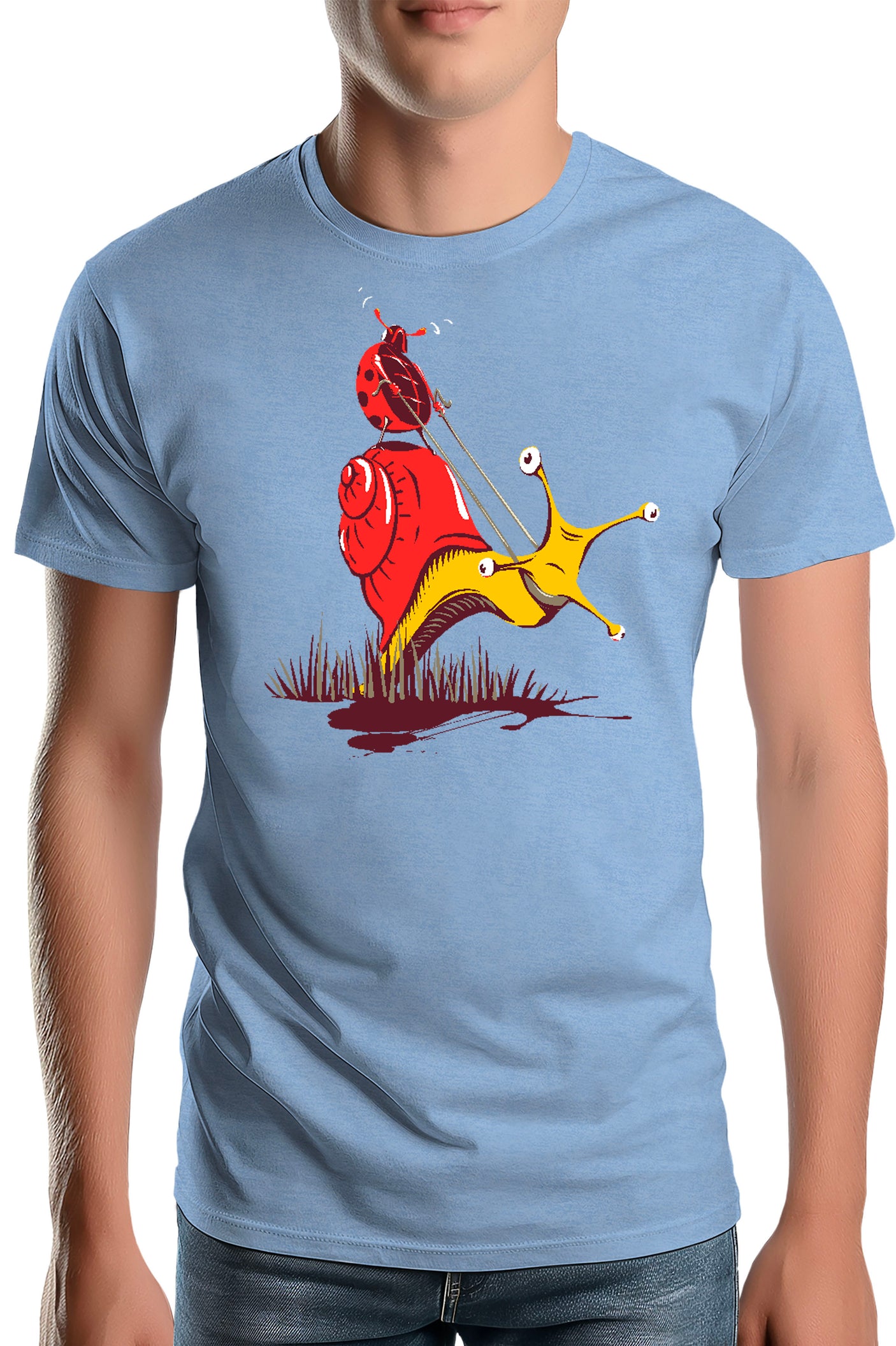 Tee-Shirt Homme Escargot Et Coccinelle