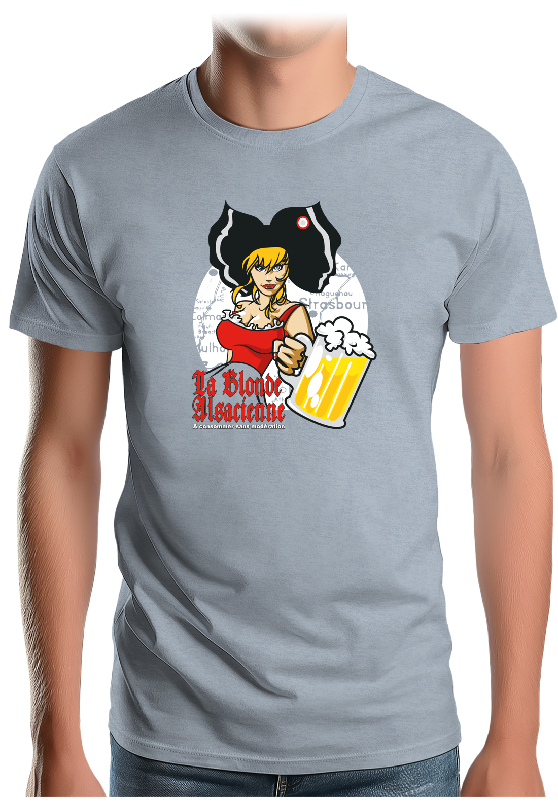 T-Shirt Homme La blonde alsacienne