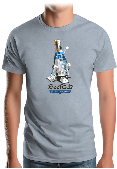 T-Shirt Homme Beer2d2 le retour de la bière blanche