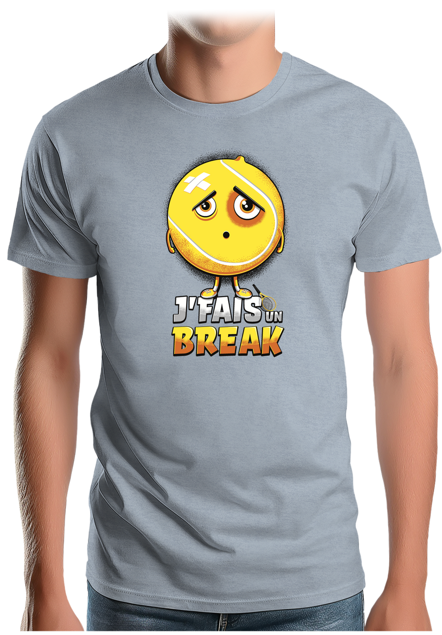 T-Shirt Homme Balle de tennis, je fais un break
