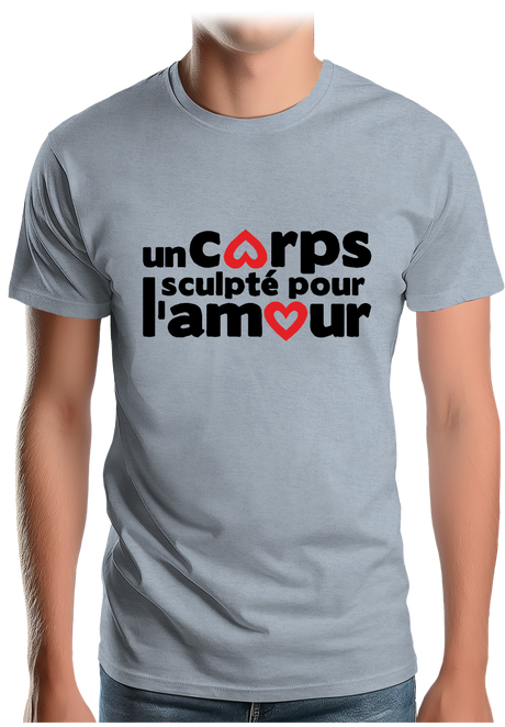 T-Shirt Homme Un corps sculpté pour l'amour en couple