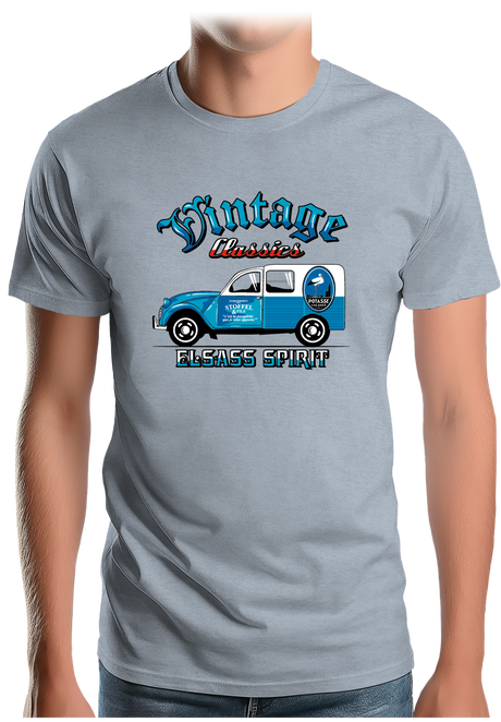 T-Shirt Homme Voiture 2CV made in Alsace