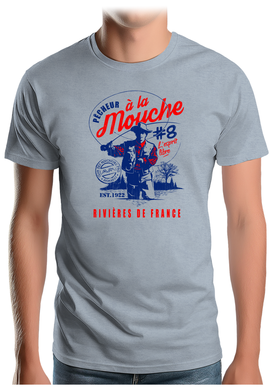 T-Shirt Homme Pêcheur à la mouche