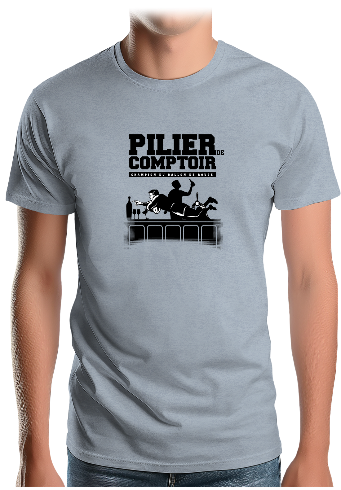 T-Shirt Homme Pilier de comptoir rugby