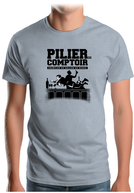 T-Shirt Homme Pilier de comptoir rugby