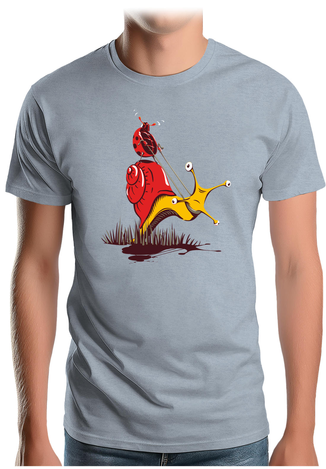 T-Shirt Homme Escargot Et Coccinelle