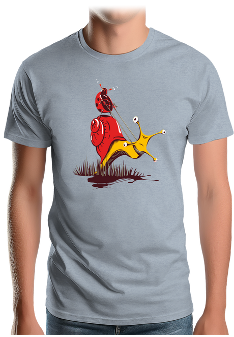 T-Shirt Homme Escargot Et Coccinelle