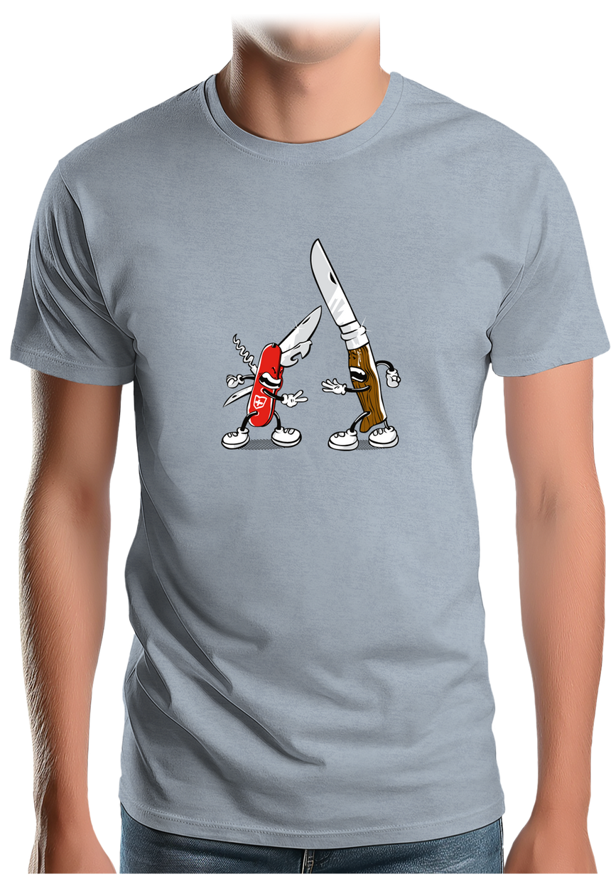 T-Shirt Homme Shifumi couteaux Suisse contre Savoie