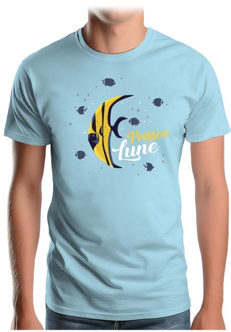 T-Shirt Homme Poisson lune avec strass