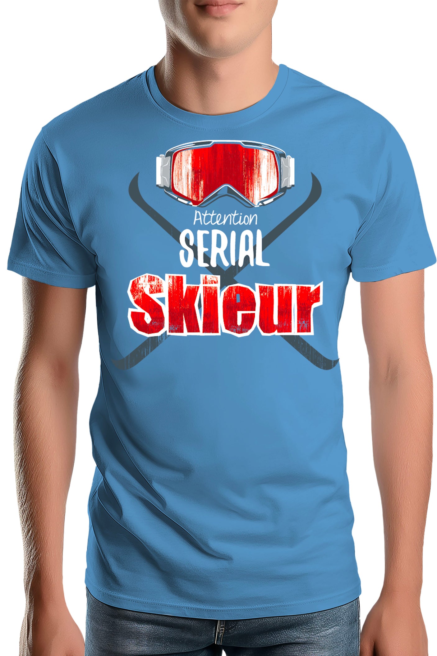 T-Shirt Homme Attention serial skieur