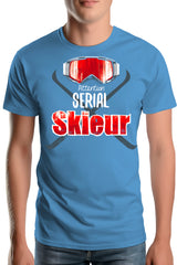 T-Shirt Homme Attention serial skieur