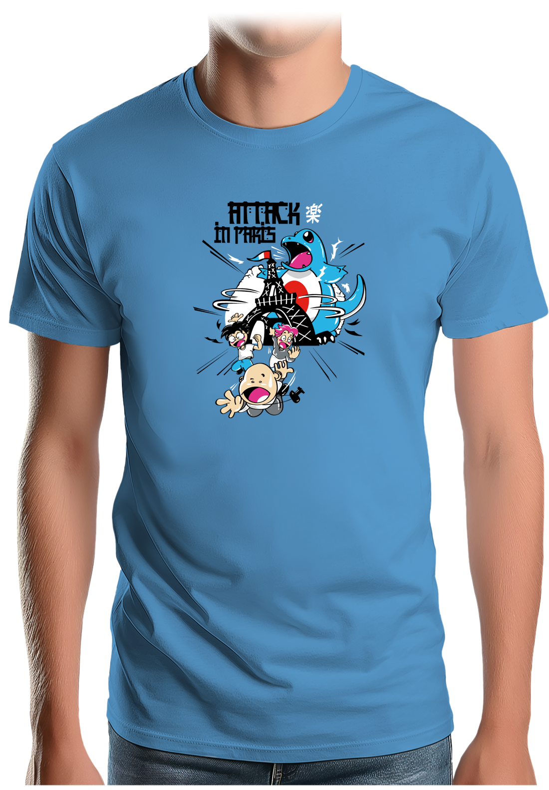 T-Shirt Homme Attack In Paris Carapuce