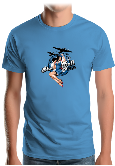 T-Shirt Homme Pin Up Avec Avion