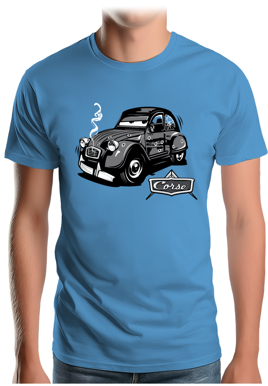T-Shirt Homme Voiture 2CV made in Corse