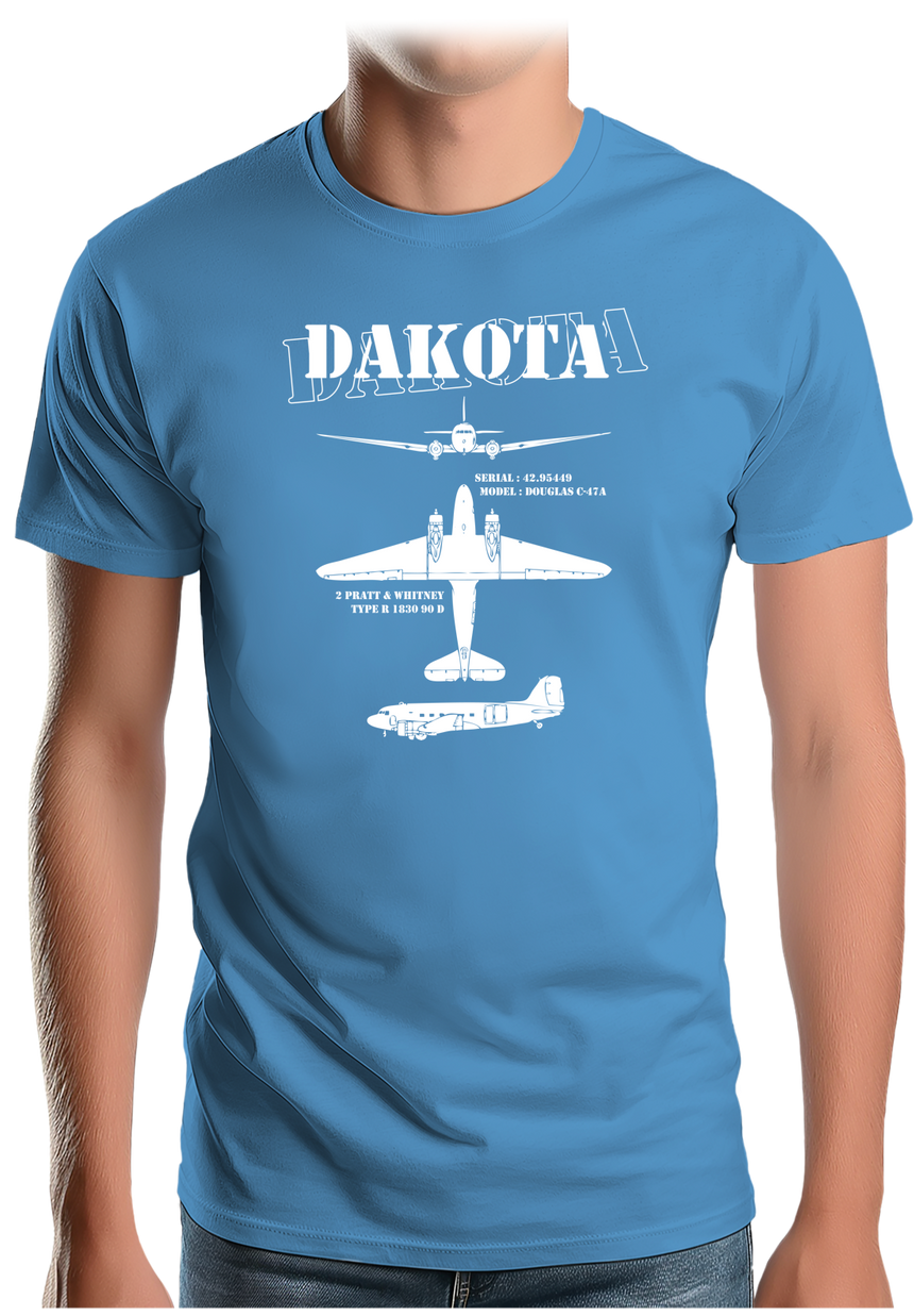 T-Shirt Homme Avion militaire modèle Dakota