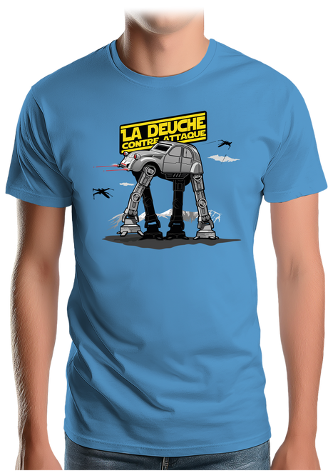 T-Shirt Homme Voiture 2CV contre attaque