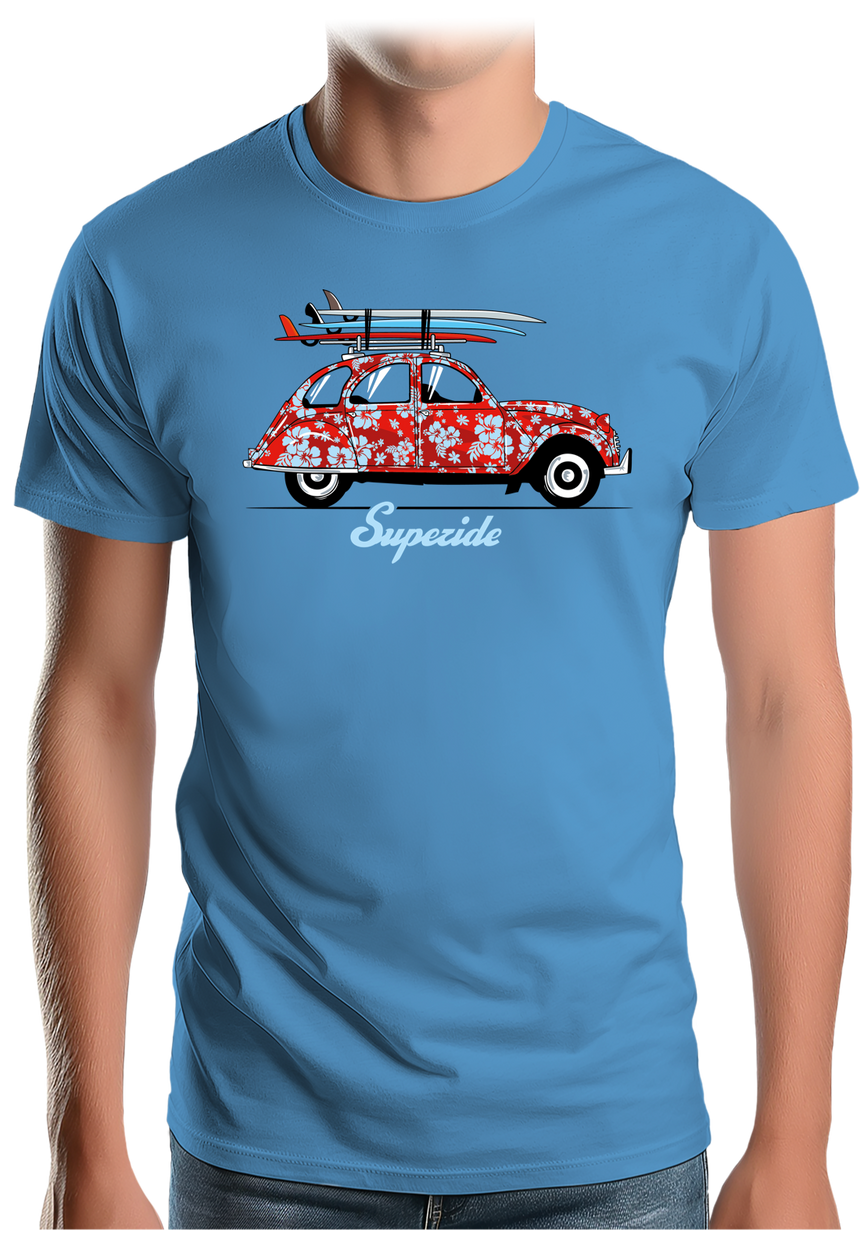 T-Shirt Homme Voiture 2CV Superide surf