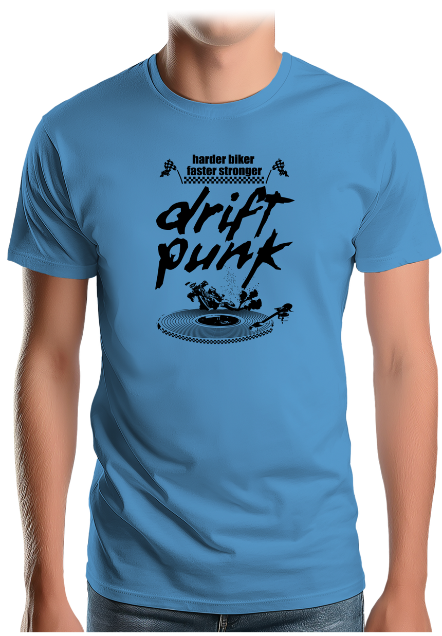 T-Shirt Homme Drift punk, la moto tourne disque
