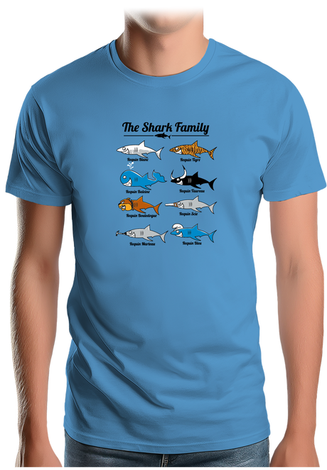 T-Shirt Homme La famille requin