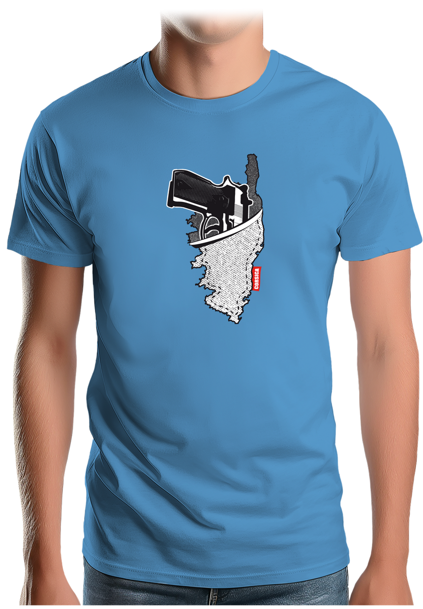 T-Shirt Homme Holster carte de la corse