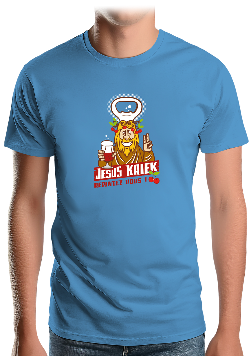 T-Shirt Homme La bière Jesus Kriek