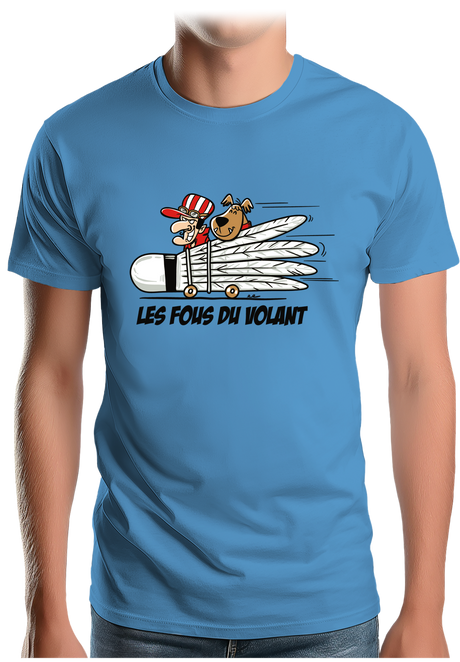 T-Shirt Homme Les fous du Volant de badminton