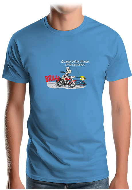 T-Shirt Homme Motard transmission fils
