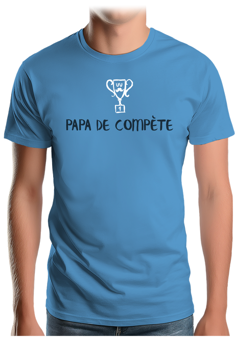 T-Shirt Homme Un super papa de compète (encre gonflante)
