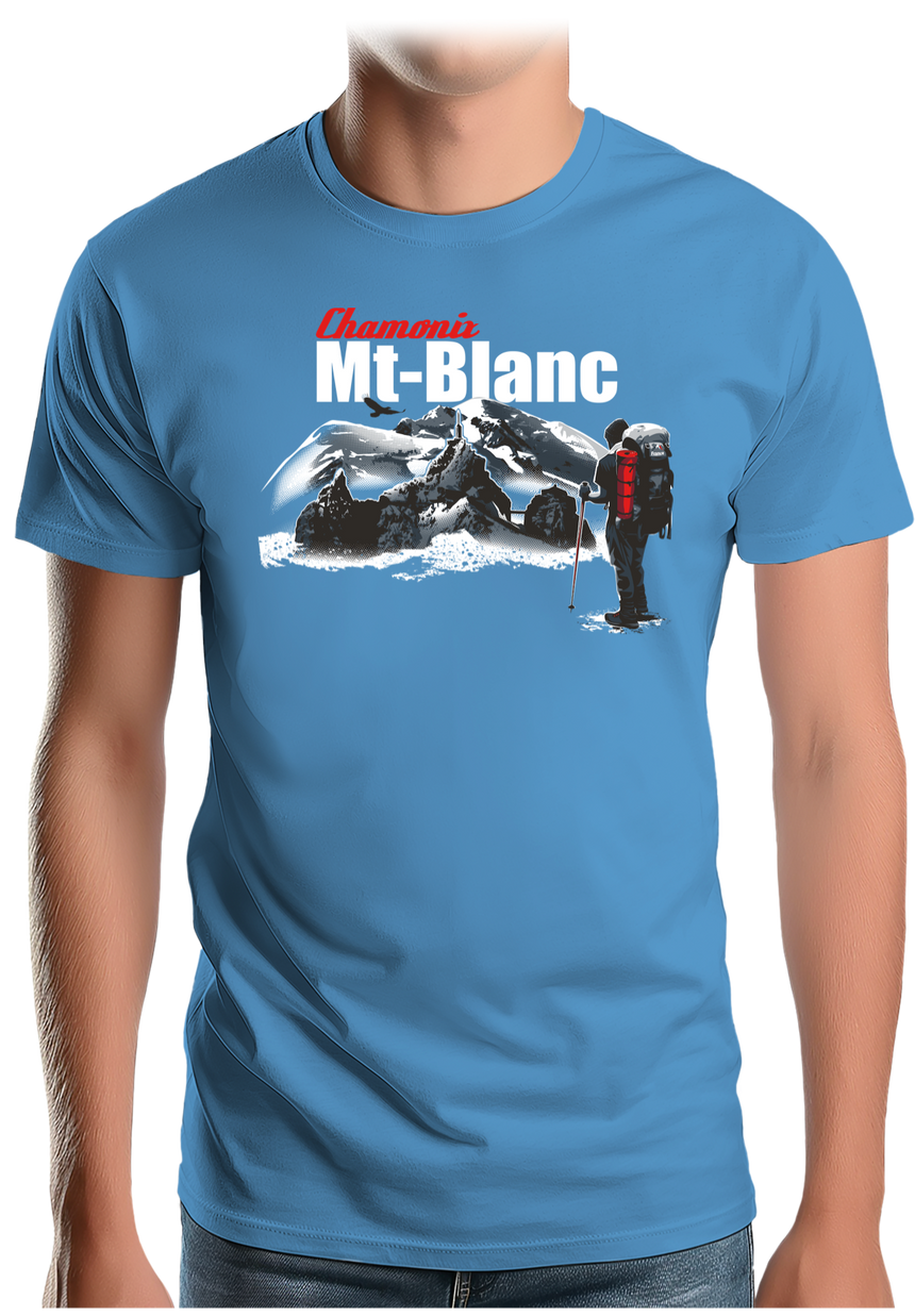 T-Shirt Homme Chamonix mont blanc rando aiguille du midi