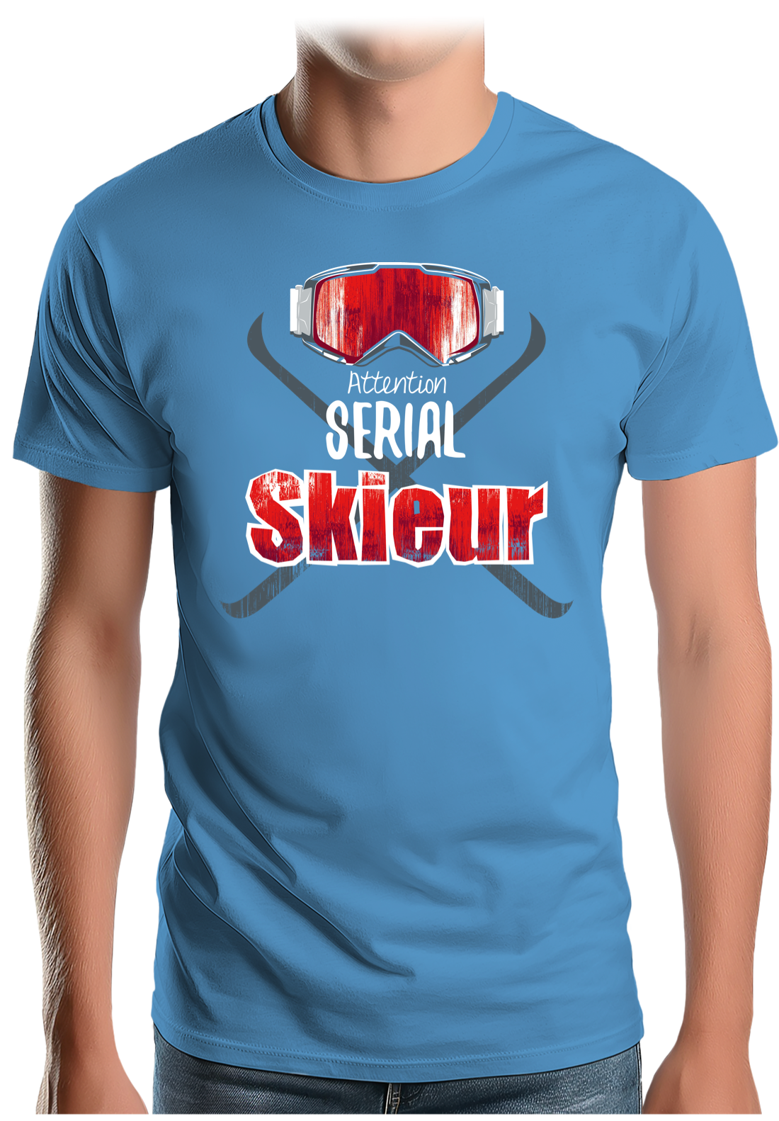 T-Shirt Homme Attention serial skieur