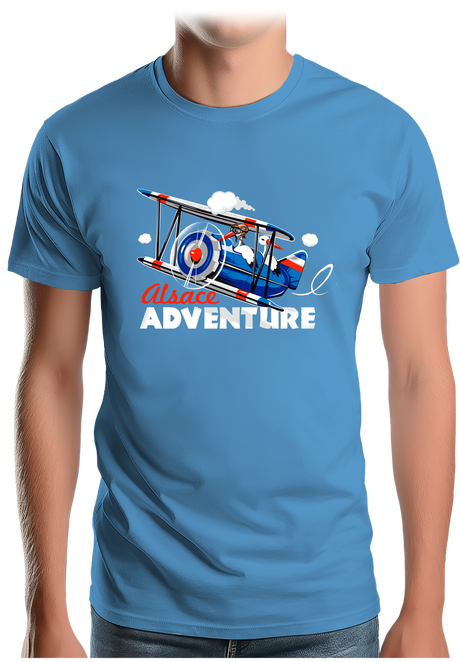 T-Shirt Homme 2 cigognes dans un avion