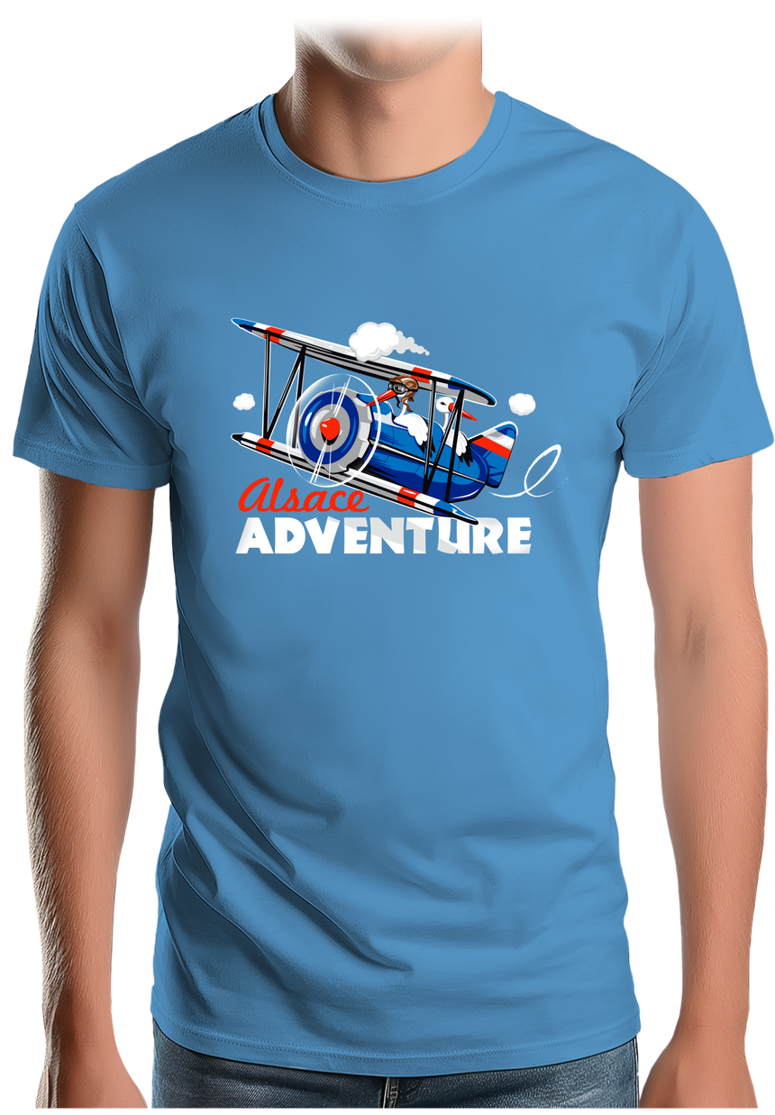 T-Shirt Homme 2 cigognes dans un avion