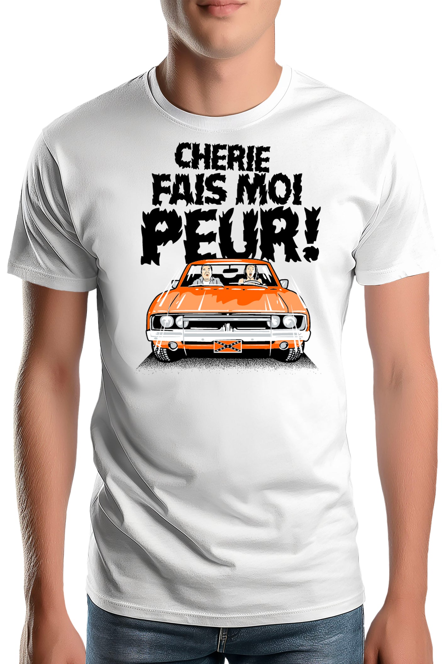Tee-Shirt Homme Chérie fais moi peur