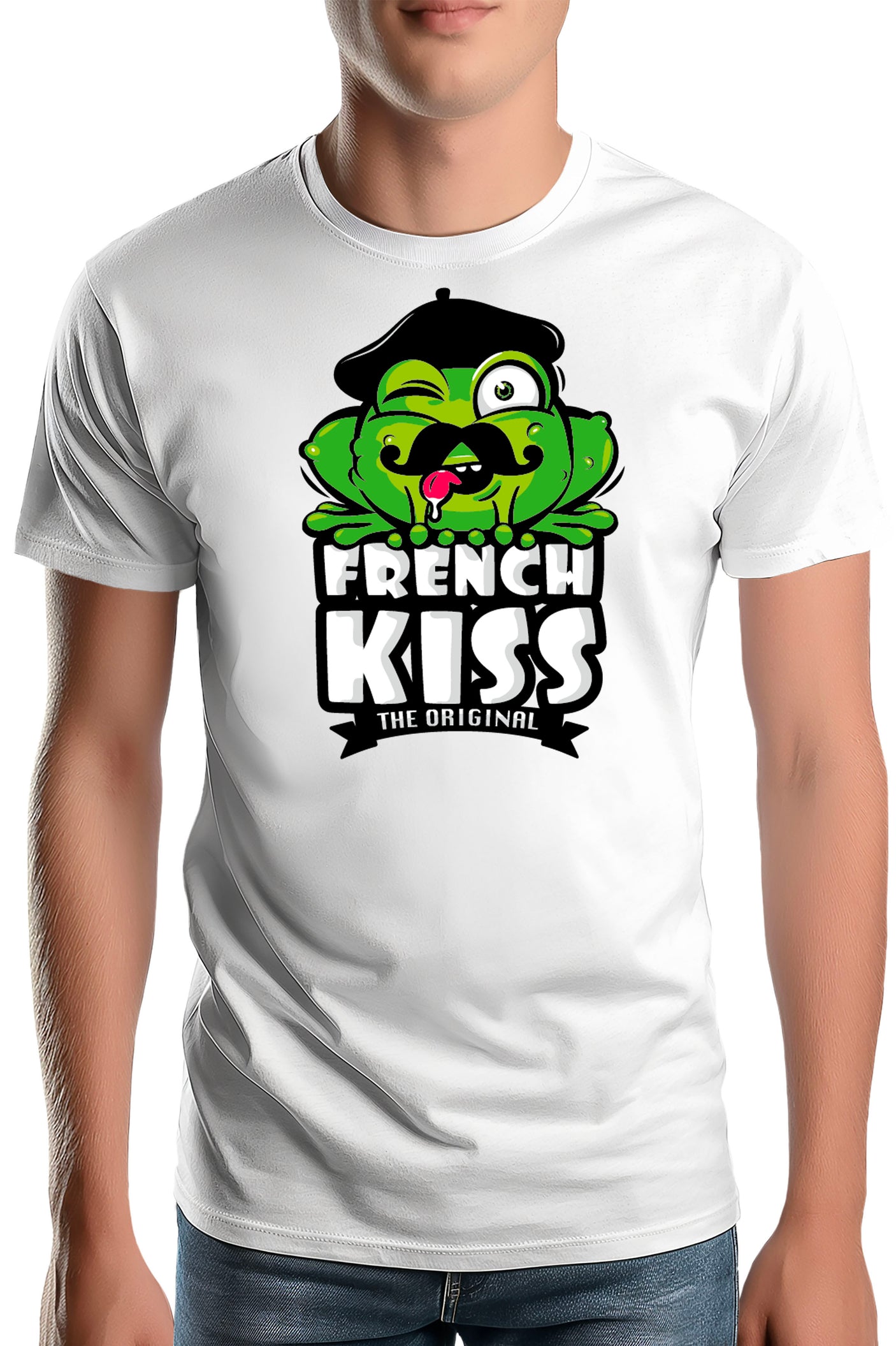 T-Shirt Homme French kiss la grenouille