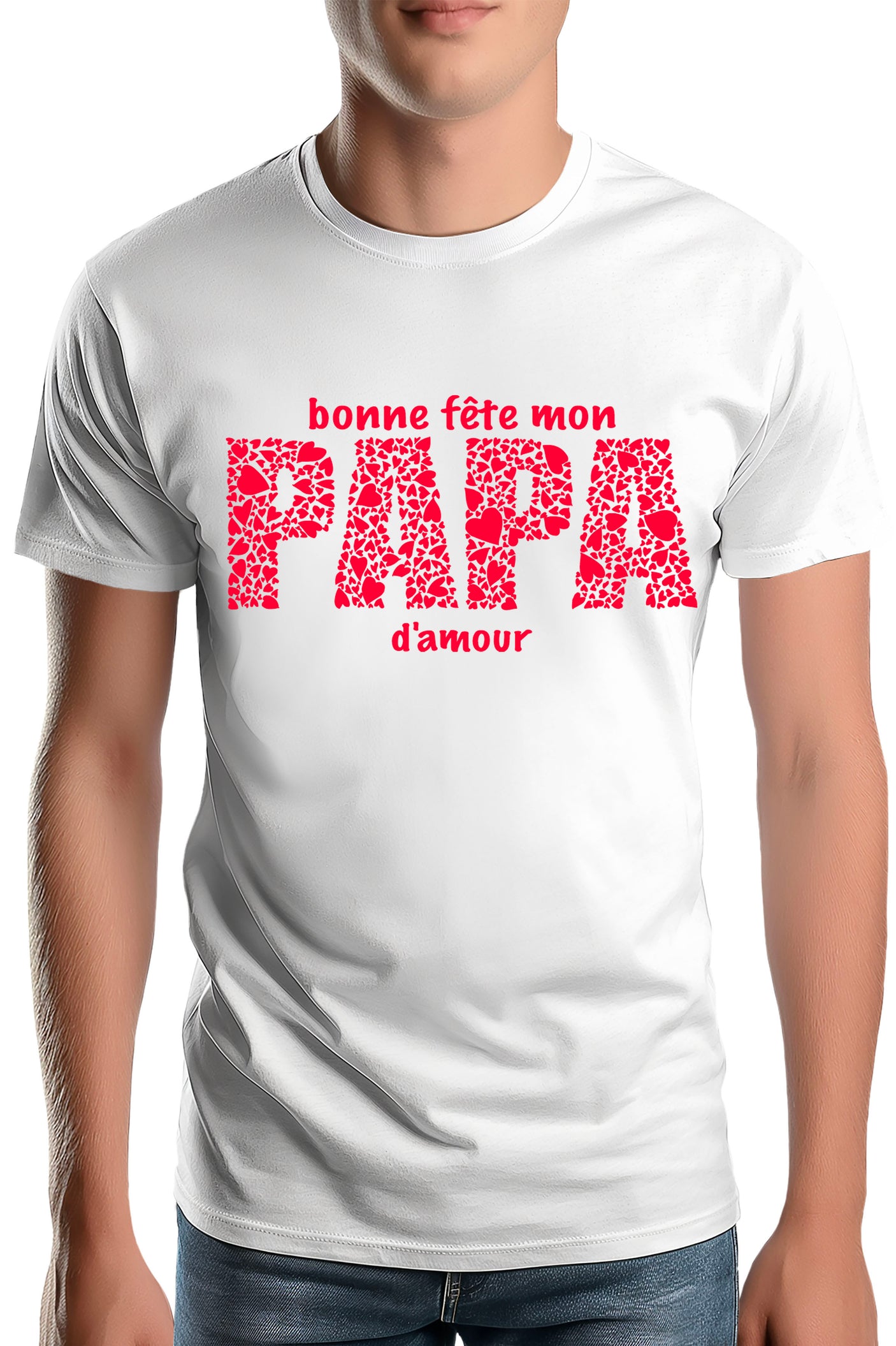 Tee-Shirt Homme Bonne fête papa d'amour