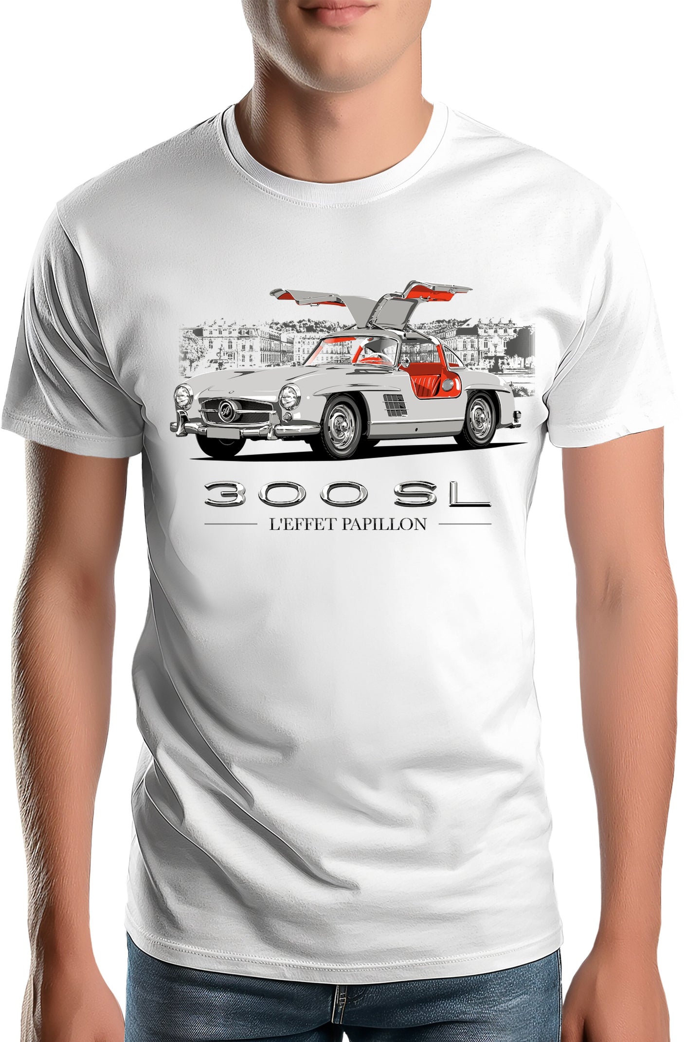 T-Shirt Homme 300 SL effet papillon