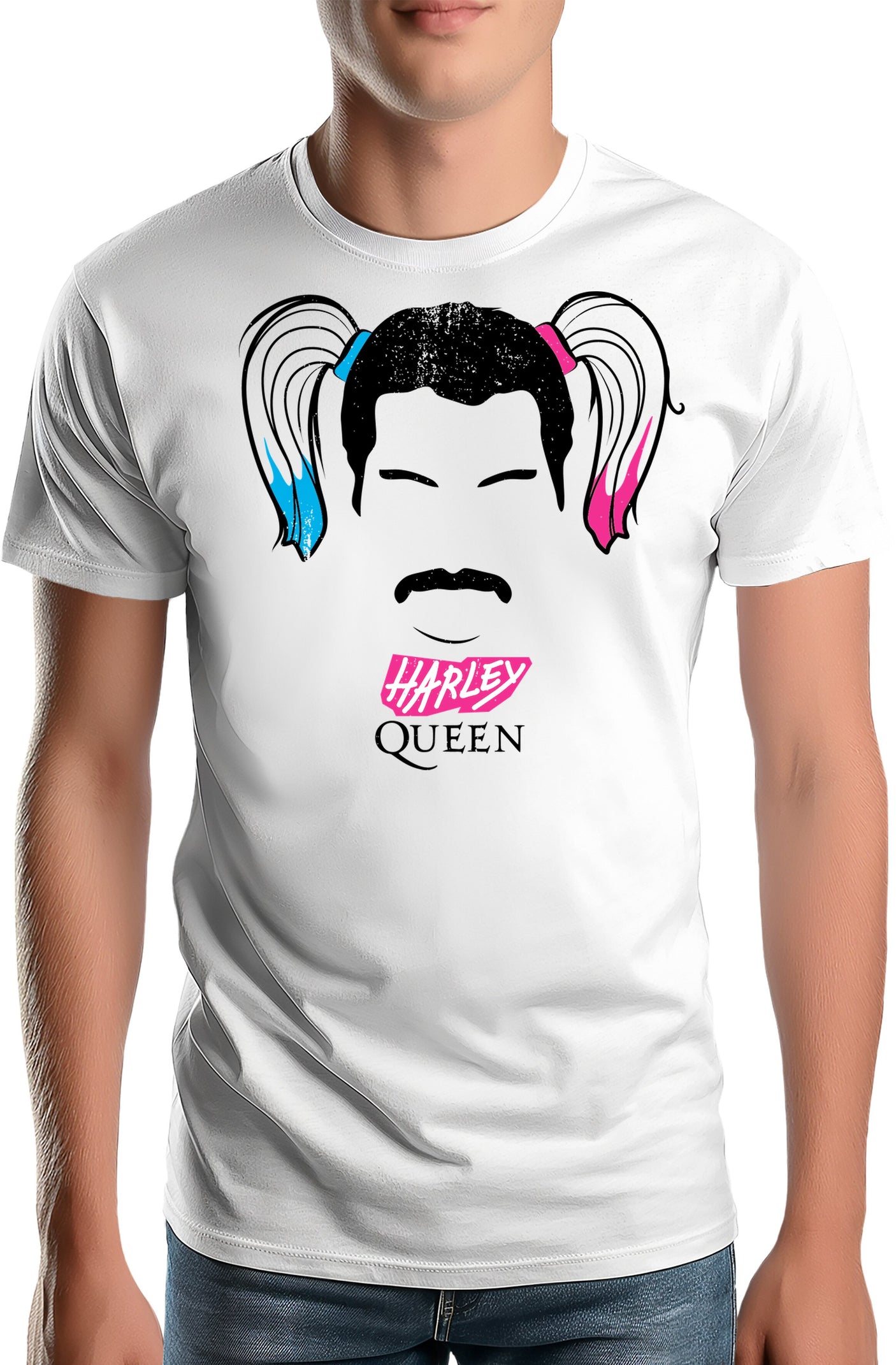 T-Shirt Homme QUEEN et HARLEY QUINN