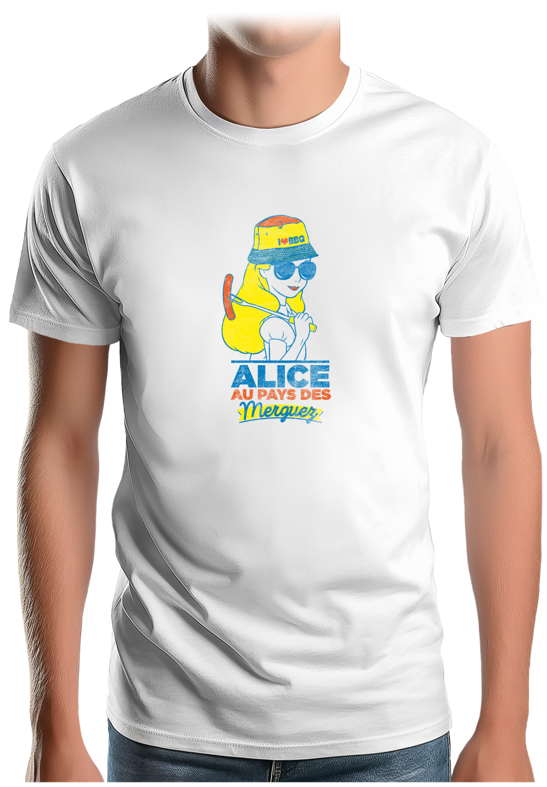 T-Shirt Homme Alice au pays des merguez