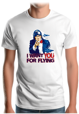 T-Shirt Homme I Want You for flying USA
