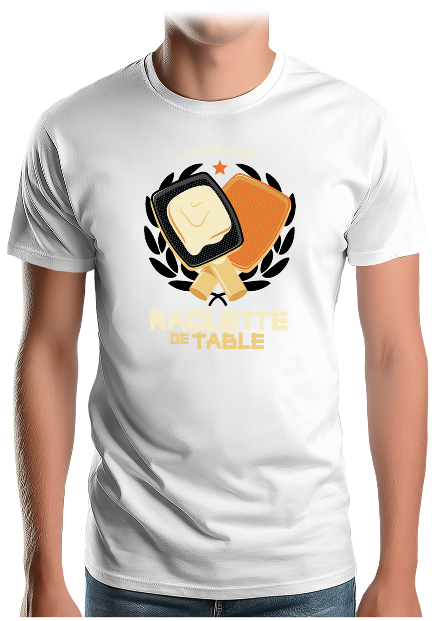 T-Shirt Homme Raclette de table, le nouveau ping pong