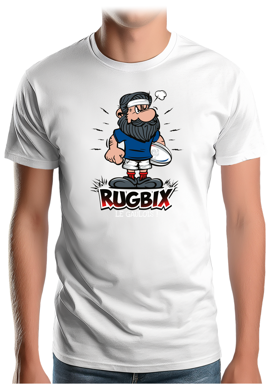T-Shirt Homme Parodie Asterix version rugby
