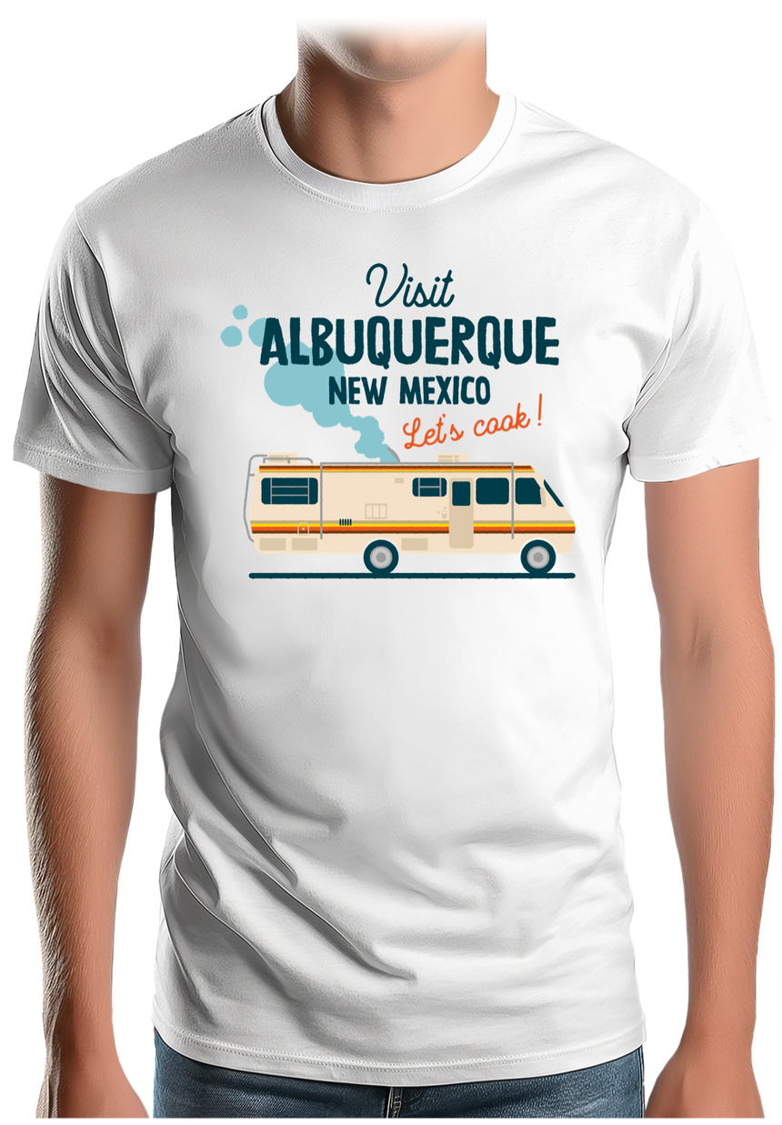 T-Shirt Homme Visit Albuquerque en camping bad