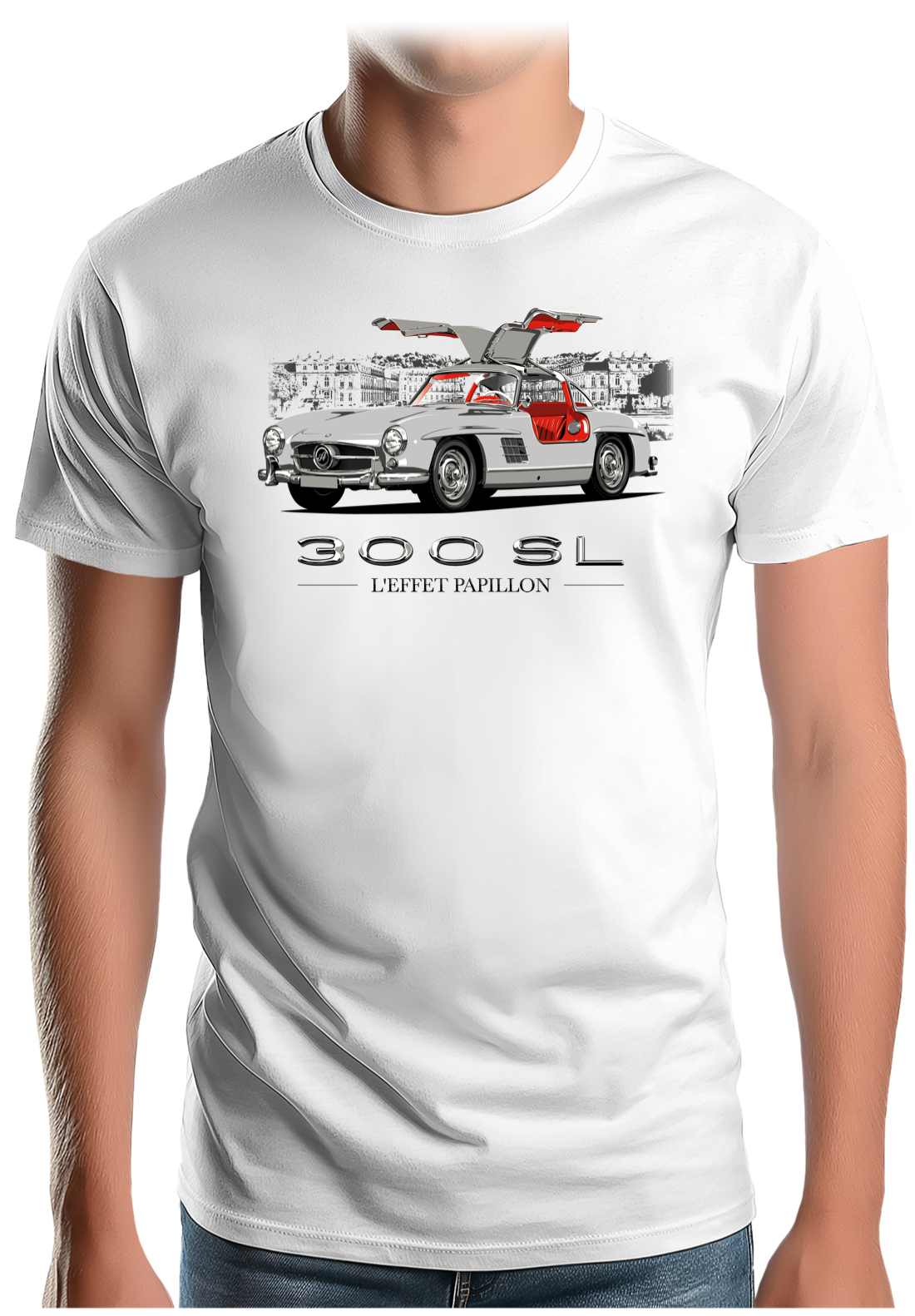 T-Shirt Homme 300 SL effet papillon