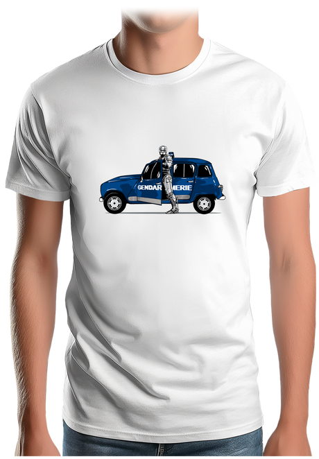 T-Shirt Homme 4L Robot cop gendarme