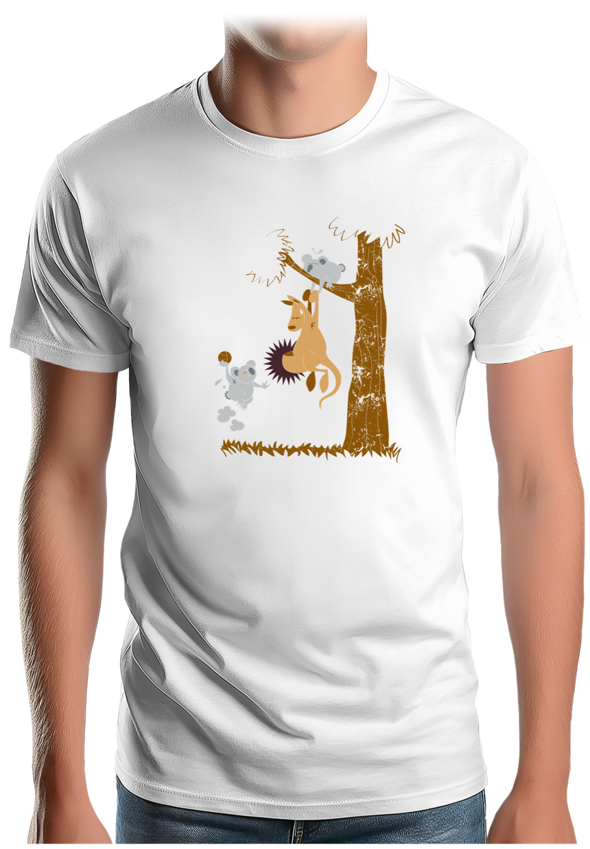 T-Shirt Homme Basket kangourou et koala