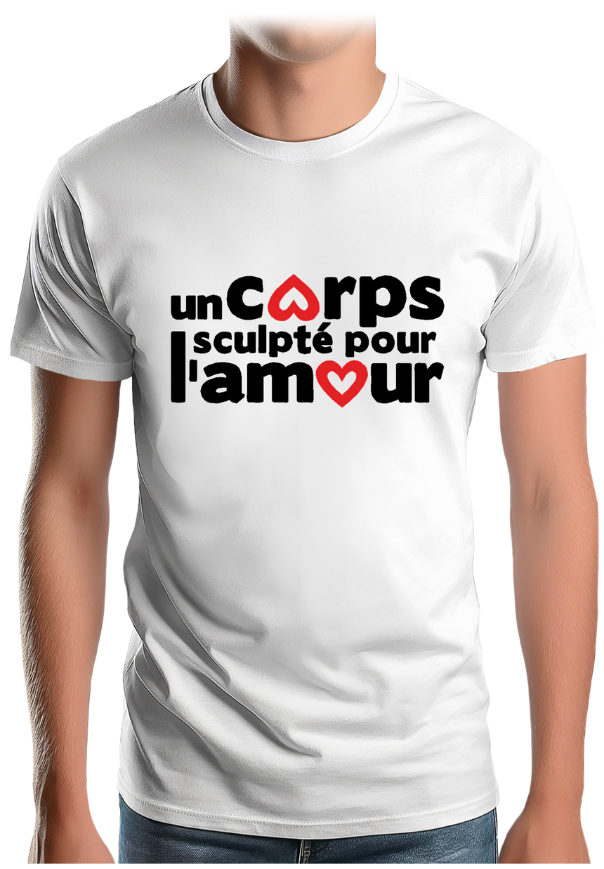 T-Shirt Homme Un corps sculpté pour l'amour en couple