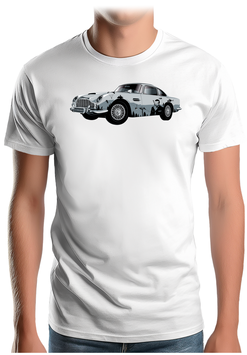 T-Shirt Homme Voiture d'espion à la montagne au ski