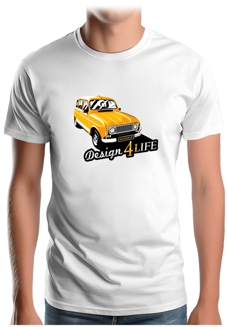 T-Shirt Homme Voiture Design 4L