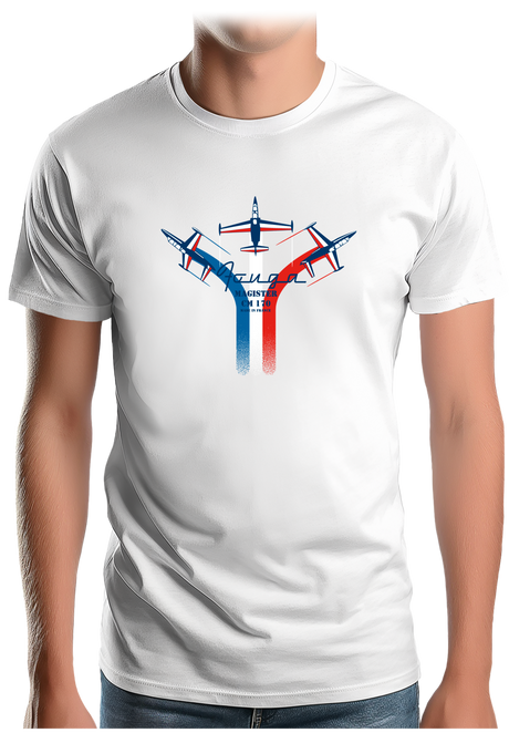 T-Shirt Homme Avion Fouga de France en formation